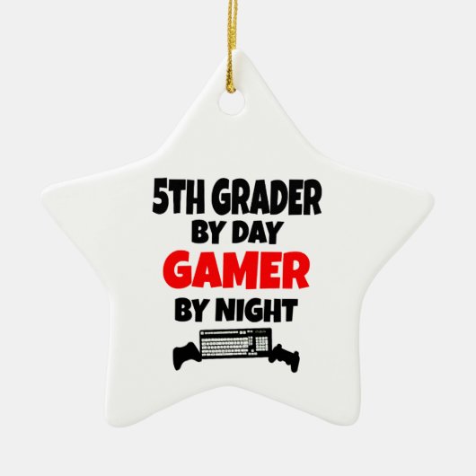 5th Grader Gamer Keramisch Ornament (Voorkant)