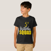5th Happy Birthday Squad Party Bday Family Group P T-shirt (Voorkant volledig)