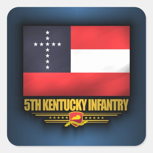 5th Kentucky Infantry Vierkante Sticker (Voorkant)