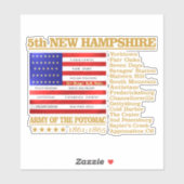 5th NH Vounter Infantry (BH) Sticker (Vel)