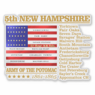 5th NH Vounter Infantry (BH) Sticker