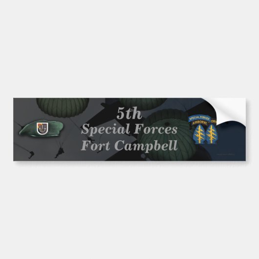 5th Special Forces Fort Campbell Bumpersticker (Voorkant)