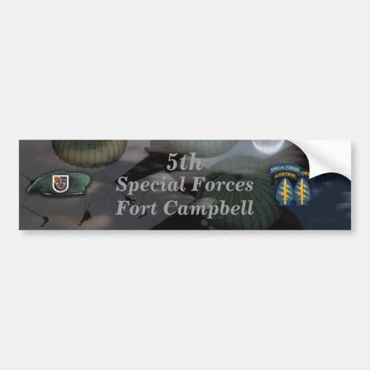 5th Special Forces Fort Campbell Bumpersticker (Voorkant)
