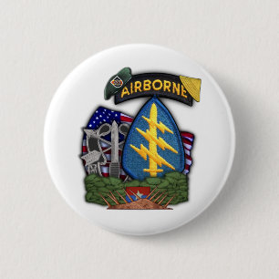 5th Special Forces Groene Baretten veteranen Butto Ronde Button 5,7 Cm