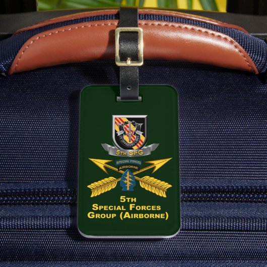 5th Special Forces Group (Airborne) Bagagelabel (Voorkant Insitu 2)