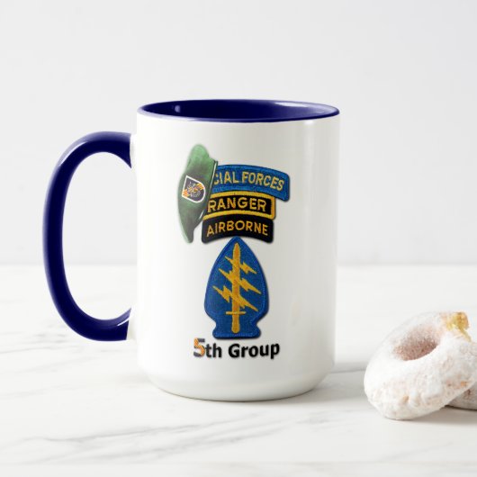 5th Special Forces Group Green Berets SFG SF-veter Mok (Met donut)