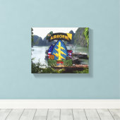 5th Special Forces SfG Groene Baretten Nam Oorlogs Canvas Afdruk (Insitu (Houten vloer))