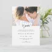 5th Wedding Anniversary - Five Years with Photo Kaart (Staand voorkant)