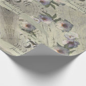 5th Wedding Jubileum Hout Bloemen Cadeaupapier (Hoek)