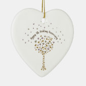 5th Wood Wedding Anniversary ornament with tree (Rechts)