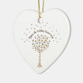 5th Wood Wedding Anniversary ornament with tree (Links)