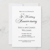 5th Wood Wedding Jubileum Elegant Script Kaart (Voorkant)