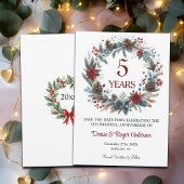 5th Wood Wedding Jubileum Winter Save The Date
