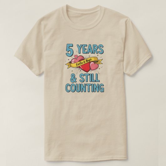 5th Year Anniversary  T-shirt (Design voorkant)