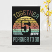 5th Years Wedding Anniversary For Couple Matching  Kaart (Gele Bloem)