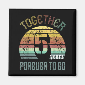 5th Years Wedding Anniversary For Couple Matching  Magneet