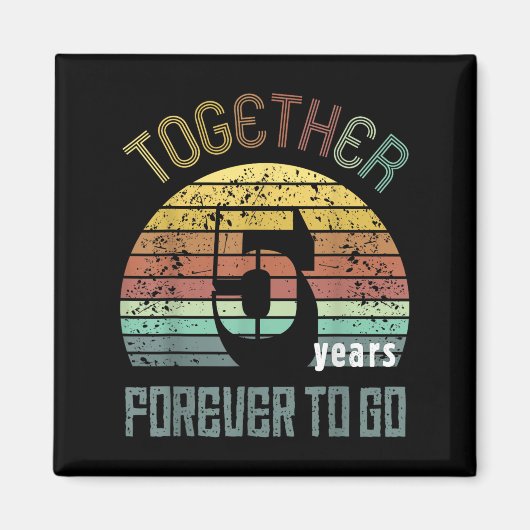 5th Years Wedding Anniversary For Couple Matching  Magneet (Voorkant)