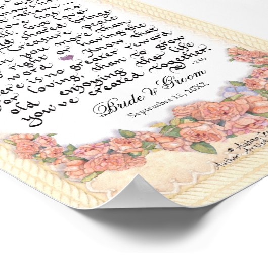 5x16.5 P240 om een duurzaam origineel gedicht van  Poster (Hoek)