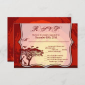 5x3.5 R.S.V.P. Kaart African Safari Giraffe Zonson (Voorkant / Achterkant)