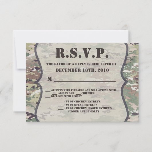 5x3.5 R.S.V.P. Kaart Army Air Force OCP Camo Unifo (Voorkant)