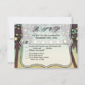 5x3.5 R.S.V.P. Kaart Beach Sunset Palm Trees Strin (Voorkant)