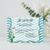 5x3.5 R.S.V.P. Kaart Boho Cacti Cactus Succulent B (Staand voorkant)