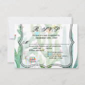 5x3.5 R.S.V.P. Kaart Boho Llama Bohemian Cacti Des (Voorkant)