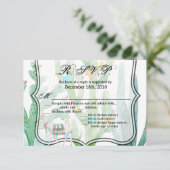 5x3.5 R.S.V.P. Kaart Boho Llama Bohemian Cacti Des (Staand voorkant)