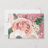 5x3.5 R.S.V.P. Kaart Geometric Garden Roos Glitter (Achterkant)