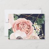 5x3.5 R.S.V.P. Kaart Geometrische Tuin Roos Navy B (Achterkant)