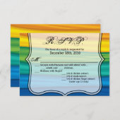 5x3.5 R.S.V.P. Kaart lgbtq regenboogvlag lesbische (Voorkant / Achterkant)