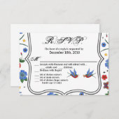 5x3.5 R.S.V.P. Kaart Traditional Bird Tattoo Sparr (Voorkant / Achterkant)