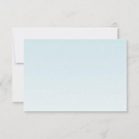 5x3.5 R.S.V.P. Kaart Tropische Bloem op Blue Ombre (Achterkant)