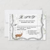 5x3.5 R.S.V.P. Kaart Woodland Deer Doe Buck Huntin (Voorkant)
