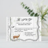5x3.5 R.S.V.P. Kaart Woodland Deer Doe Buck Huntin (Staand voorkant)