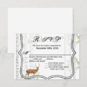 5x3.5 R.S.V.P. Kaart Woodland Deer Doe Buck Huntin (Voorkant / Achterkant)