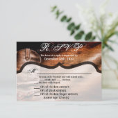 5x3.5 R.S.V.P. Kaart XMAS Cowboy Laarzen Schuur Ho (Staand voorkant)