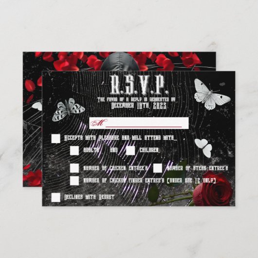 5x3.5 R.S.V.P. Kaart XMAS Haunting Adeline Zade Me (Voorkant / Achterkant)