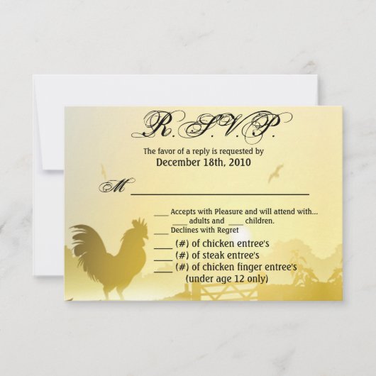 5x3.5 R.S.V.P. Kaart XMAS Sunny Morning Boerderij  (Voorkant)