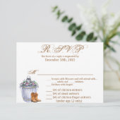 5x3.5 R.S.V.P. Kaart XMAS Zomer Land Bruiloft Ru (Staand voorkant)