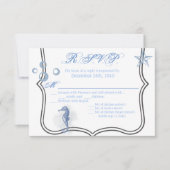 5x3.5 R.S.V.P. Kaart Zeepaardje Zee Ocean Beach (Voorkant)