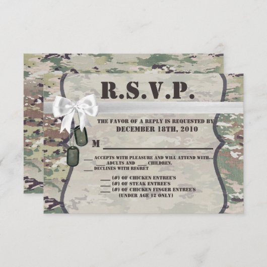 5x3.5 R.S.V.P. Kaartlegerluchtmacht OCP Camo Unifo Kaart (Voorkant / Achterkant)