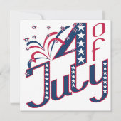 5x5 4th of Juli Uitnodiging (Voorkant)