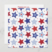 5x5 4th van juli Feestuitnodiging Kaart (Voorkant / Achterkant)