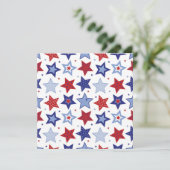 5x5 4th van juli Feestuitnodiging Kaart (Staand voorkant)