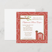 5x5 Boerderij Animal Red Barn Birthday Party Invit Kaart (Voorkant / Achterkant)