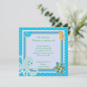 5x5 Calypso Zee Creatures 1e Verjaardag Uitnodigin Kaart (Staand voorkant)