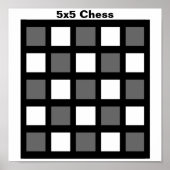 5x5 - Chess LABEL Grid (1-1/4-inch koelkast magnet Poster (Voorkant)
