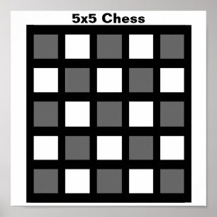 5x5 - Chess LABEL Grid (1-1/4-inch koelkast magnet Poster