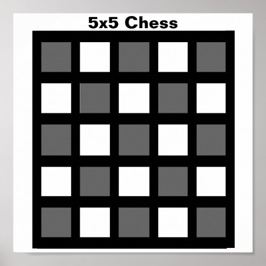 5x5 - Chess LABEL Grid (1-1/4-inch koelkast magnet Poster (Voorkant)